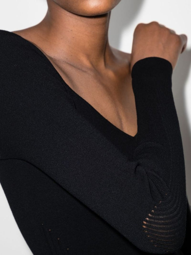 Sweetheart Neck Knitted Top