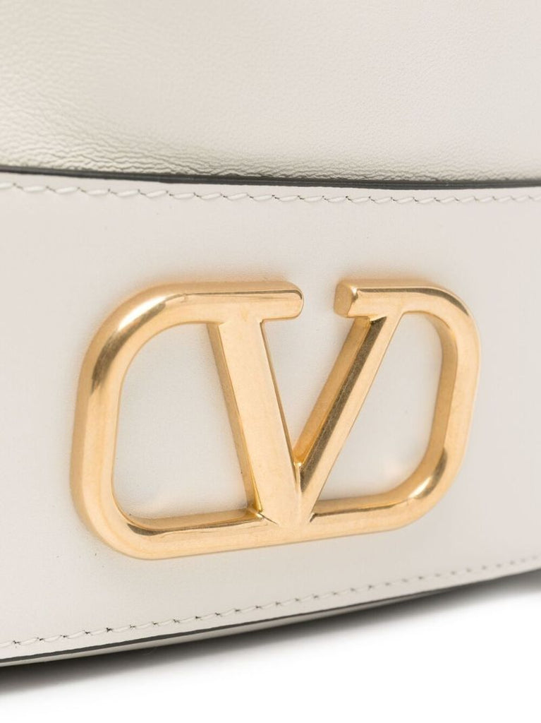 White Vlogo Signature Mini Bucket Bag