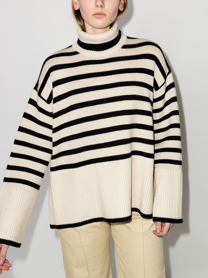 Striped Roll Neck Jumper