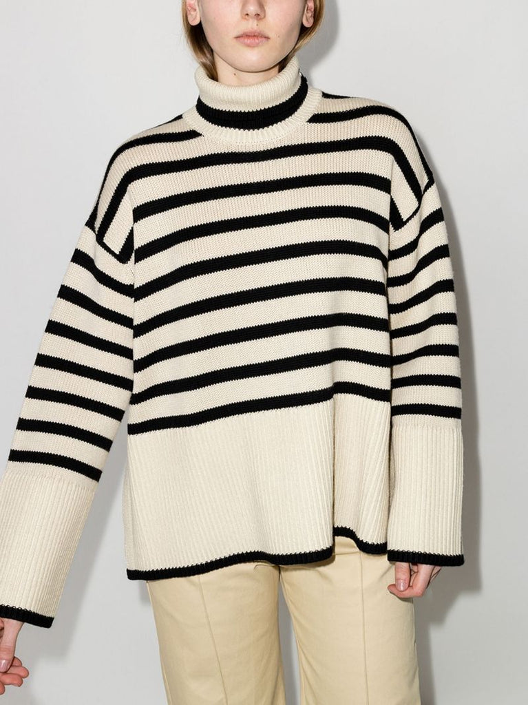 Striped Roll Neck Jumper
