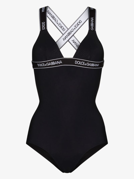 Logo-tape Detail Swimsuit