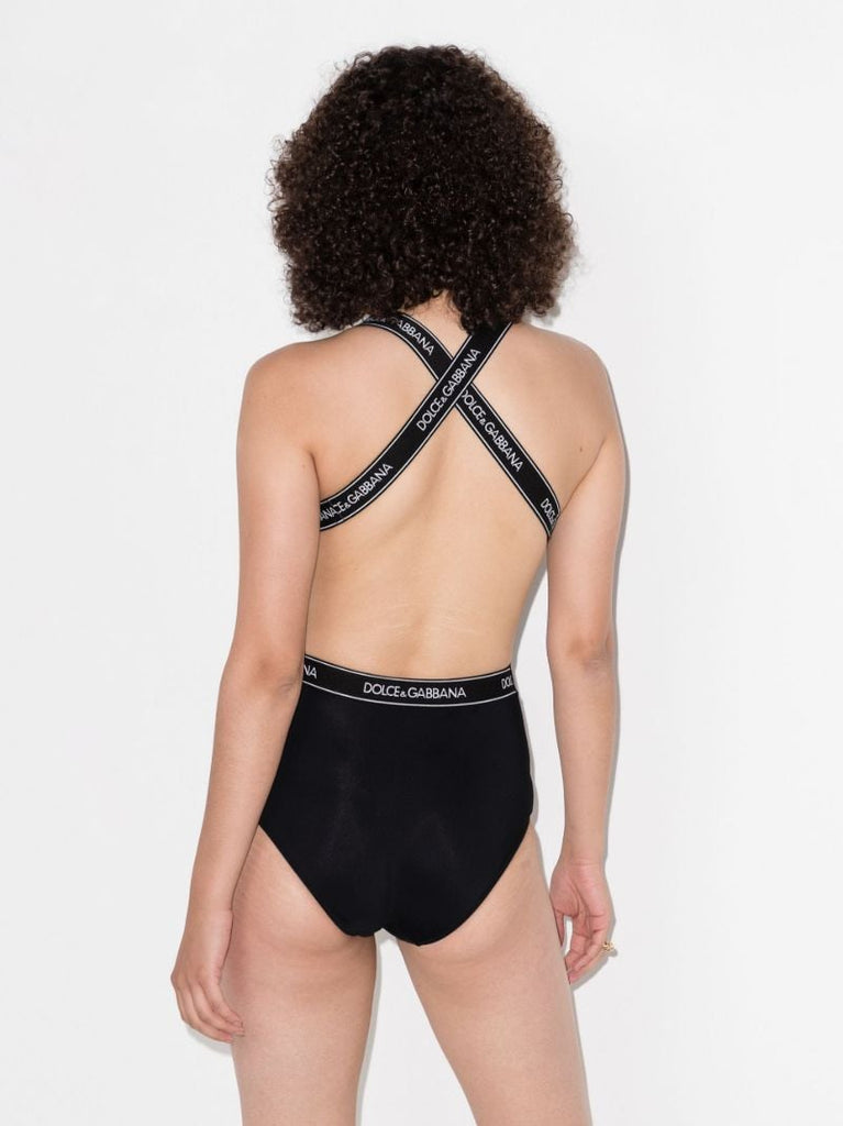 Logo-tape Detail Swimsuit