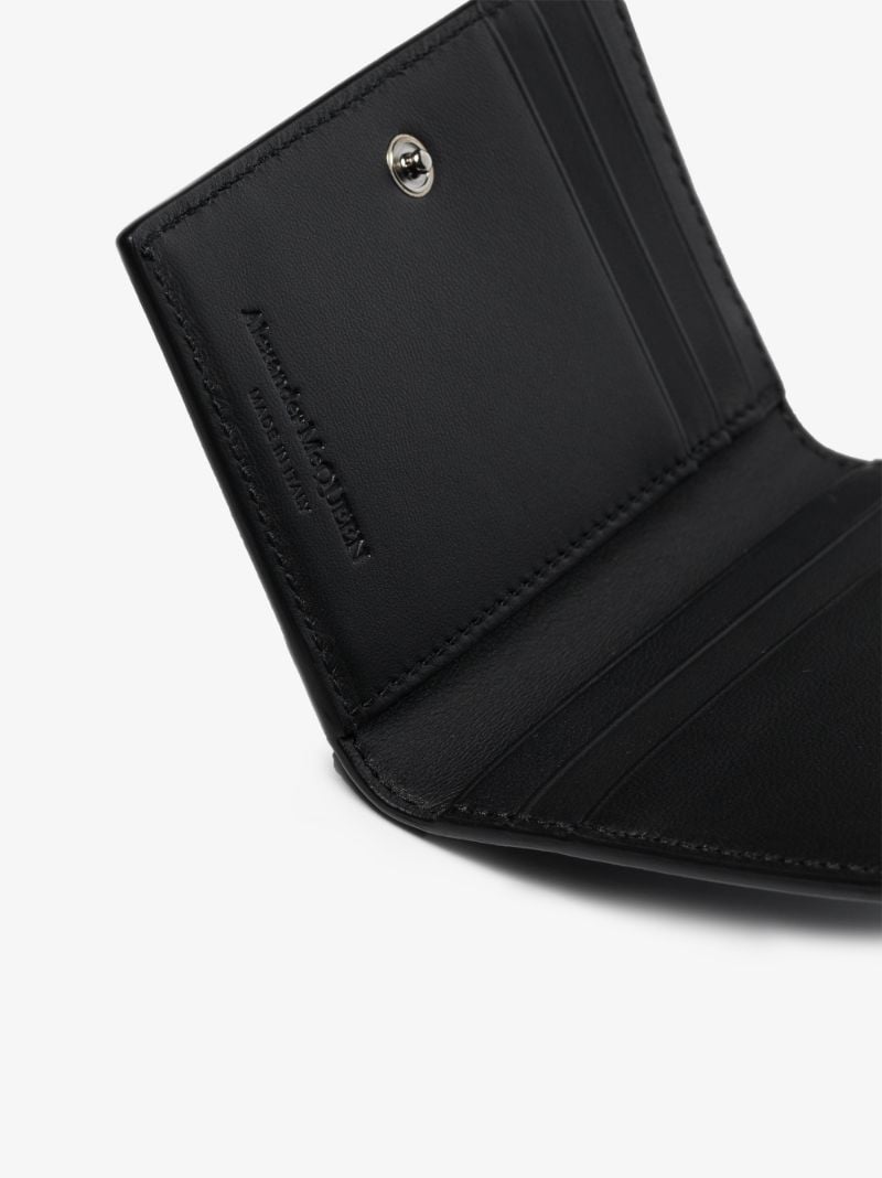 Black Graffiti Logo Leather Cardholder