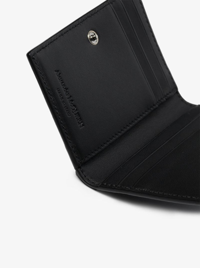 Black Graffiti Logo Leather Cardholder