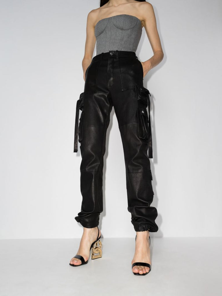 Black Pop Heel 105 Patent Leather Sandals