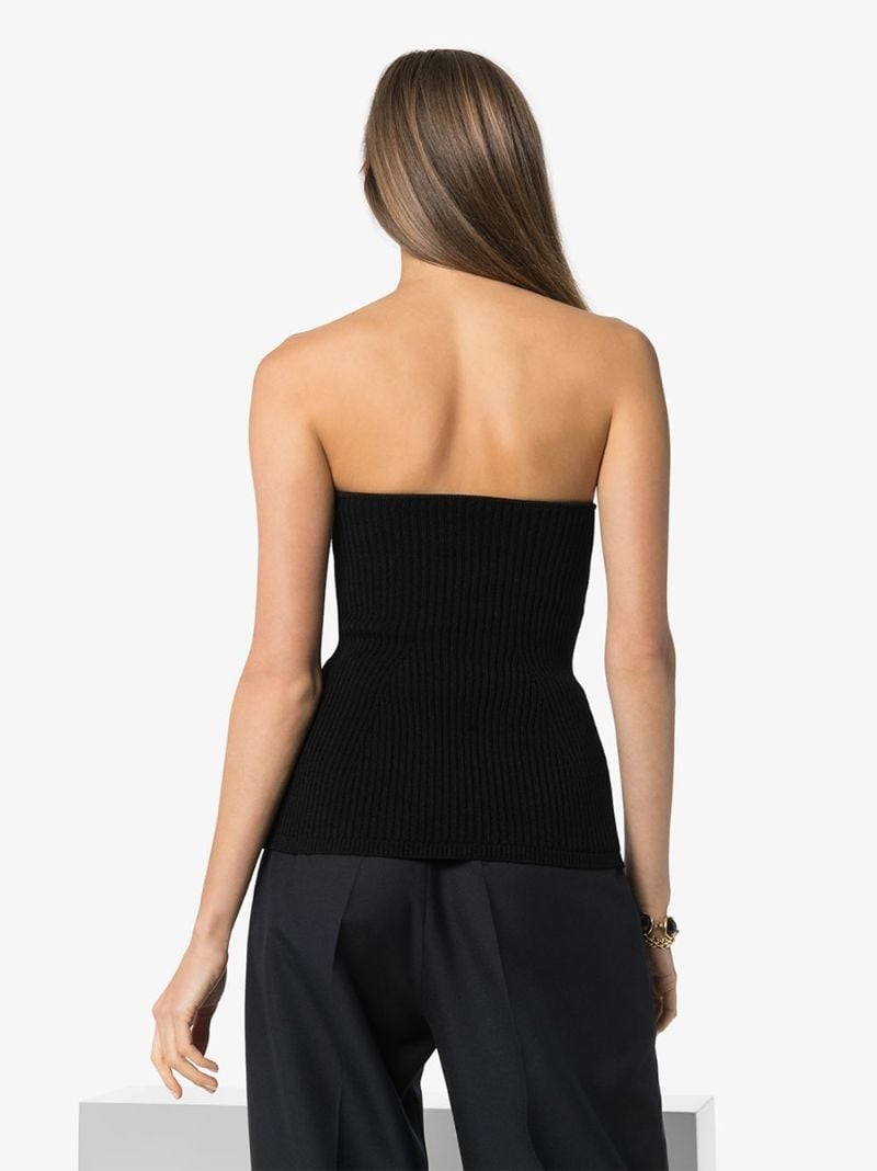 Lucie Corset Style Ribbed Knit Top