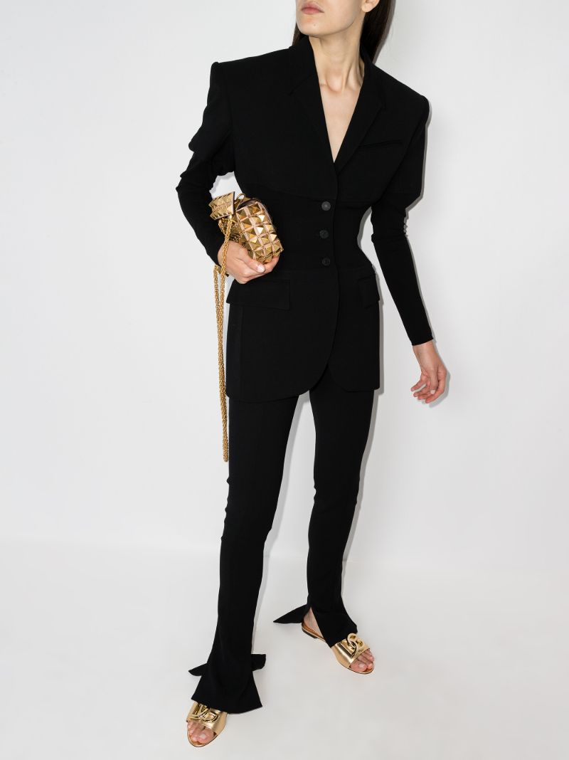 Gold Bianca Leather Slides