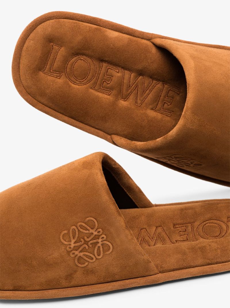 Brown Anagram Suede Slippers