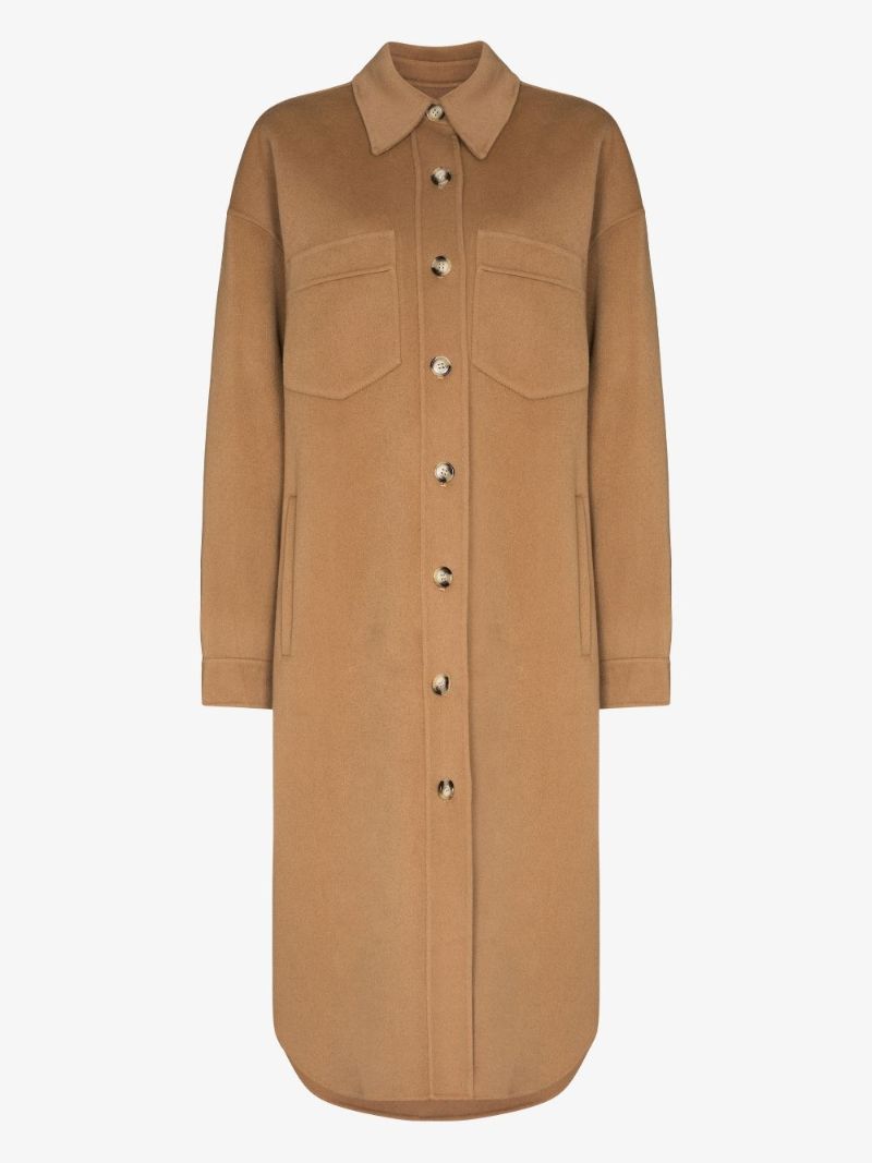 Cruza Button-down Wool Coat
