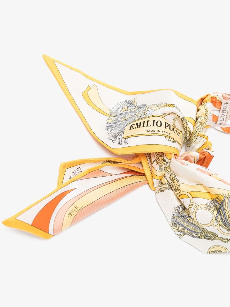 Neutral Nappine Print Silk Headscarf