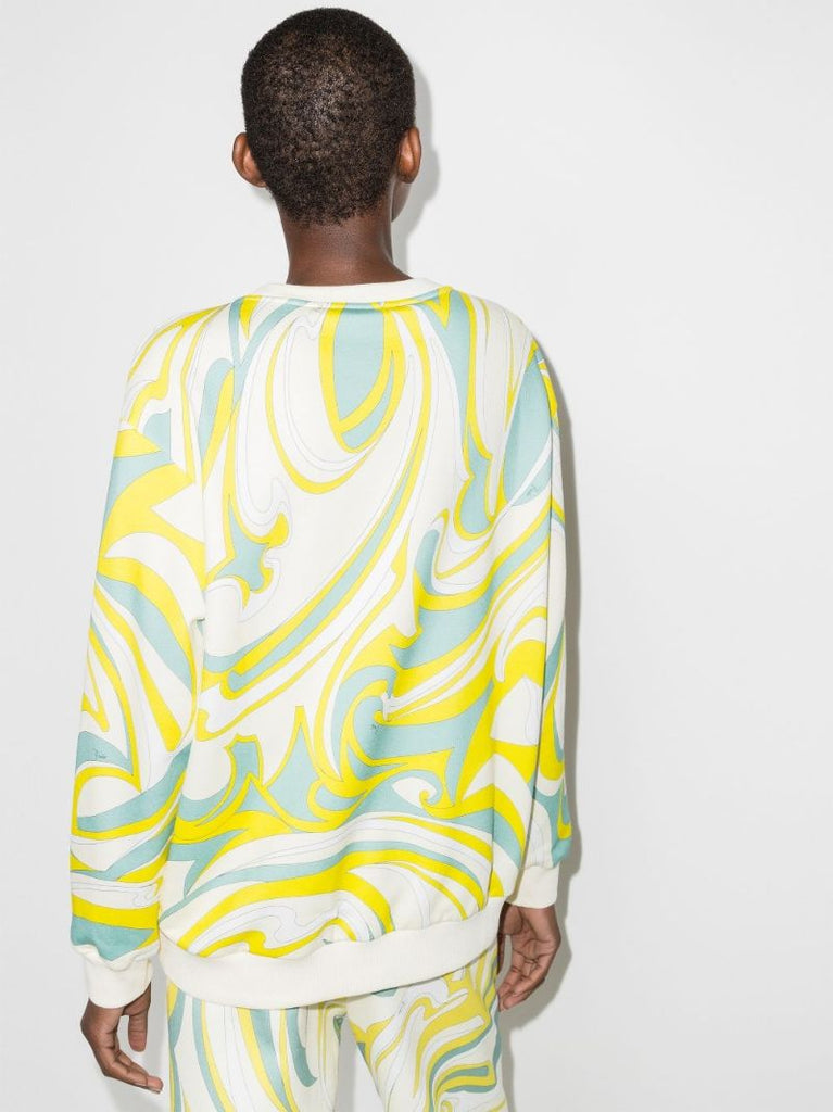 Vortici Print Cotton Sweatshirt