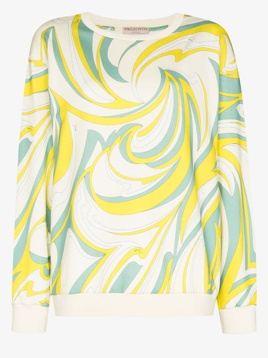 Vortici Print Cotton Sweatshirt