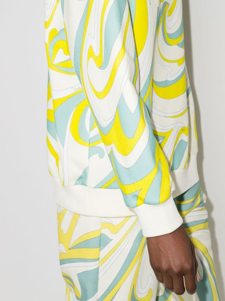 Vortici Print Cotton Sweatshirt