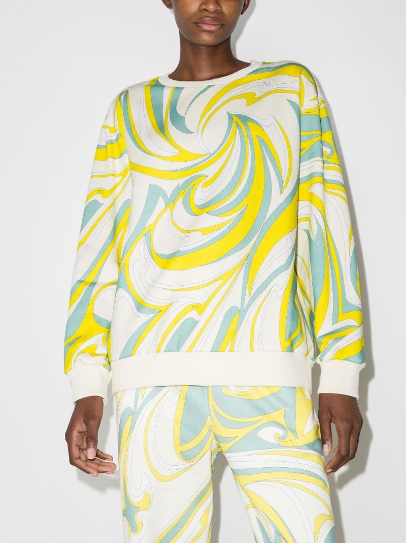Vortici Print Cotton Sweatshirt