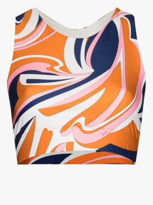 Nuages Print Performance Crop Top