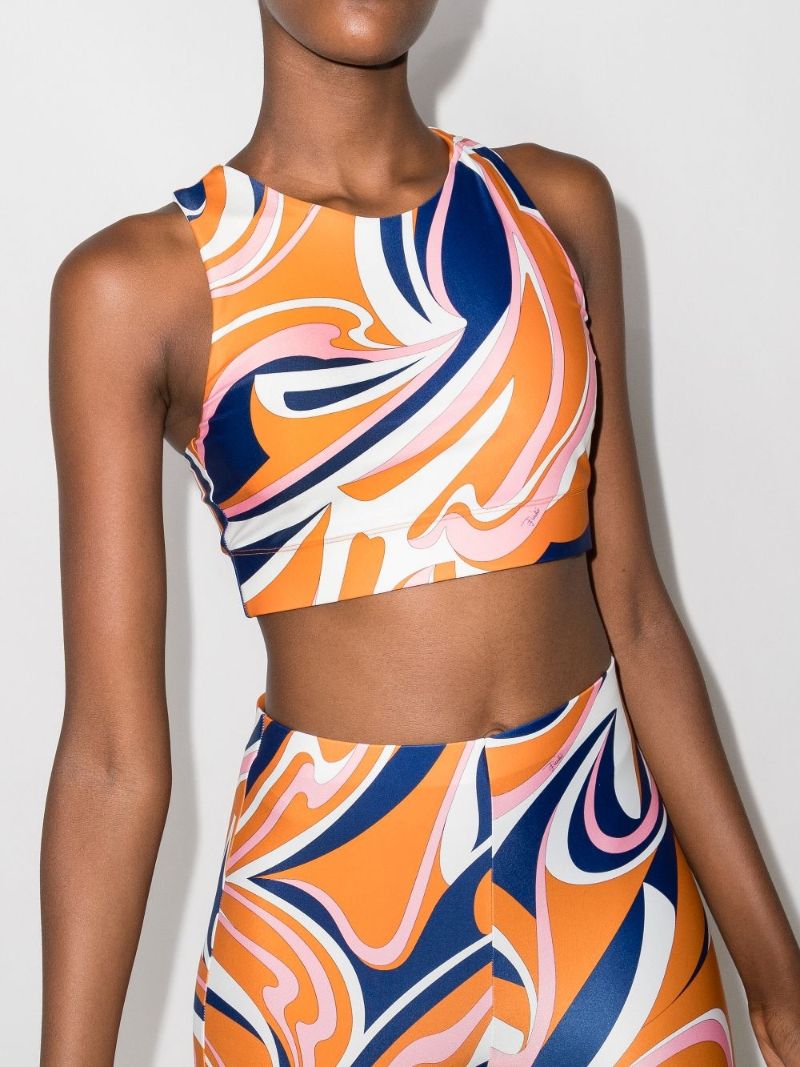 Nuages Print Performance Crop Top