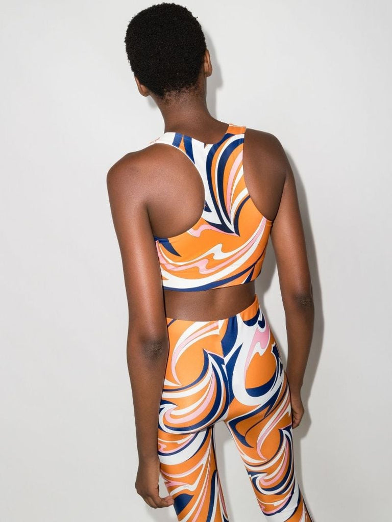 Nuages Print Performance Crop Top