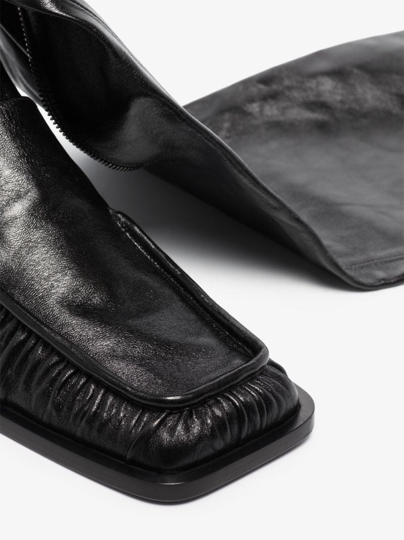 Black Nikky Thigh-high Leather Boots
