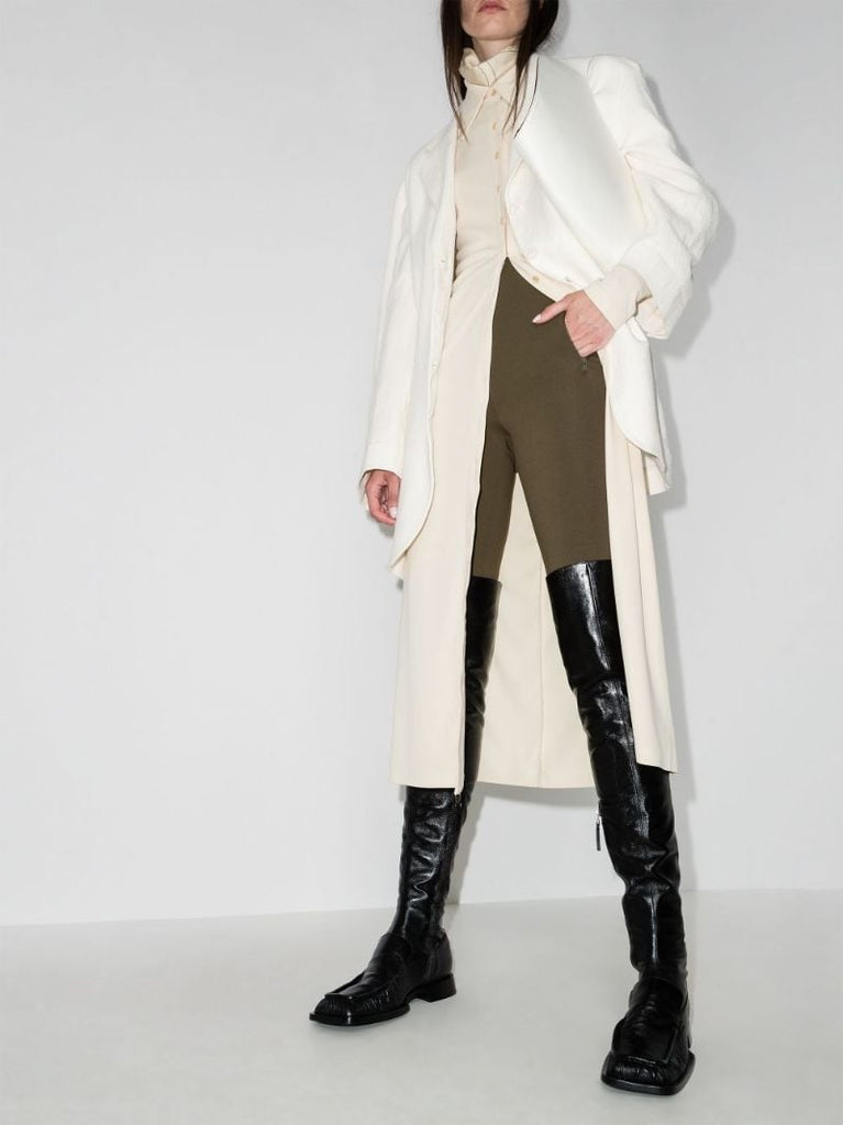 Black Nikky Thigh-high Leather Boots