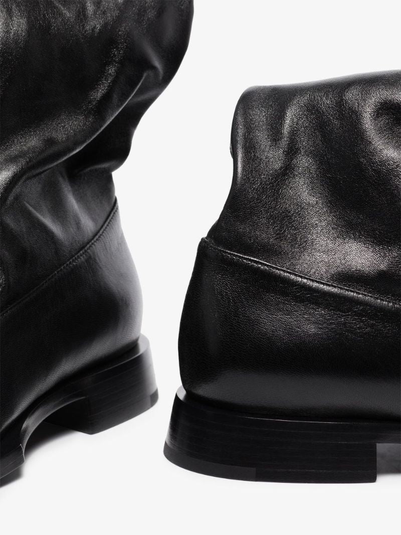 Black Nikky Thigh-high Leather Boots