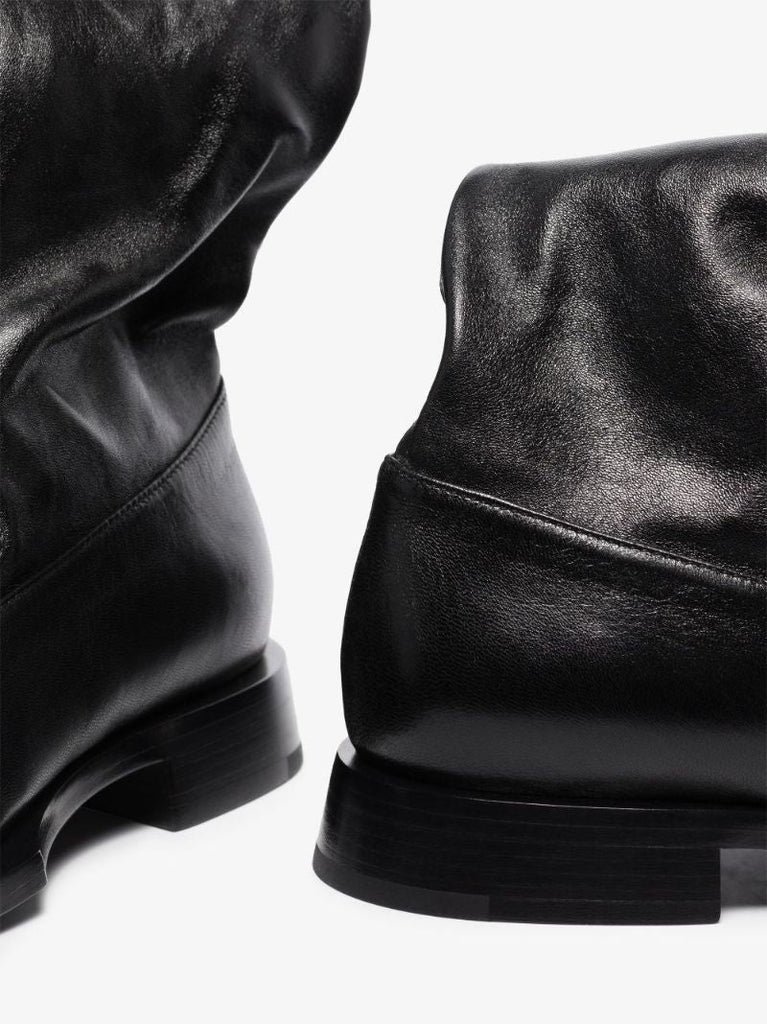 Black Nikky Thigh-high Leather Boots