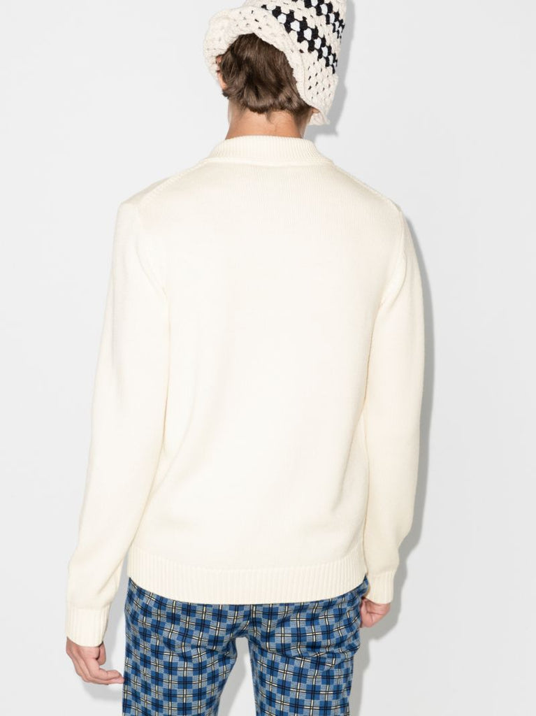 Pearl Leaf Merino Wool Cardigan