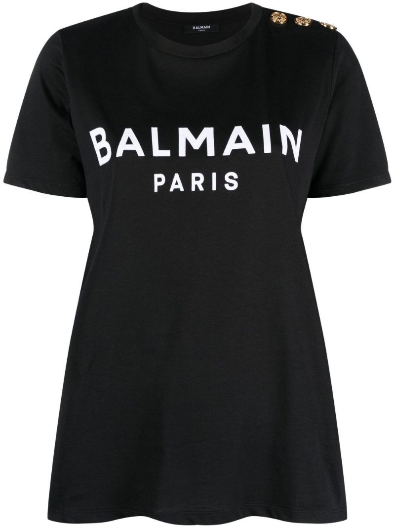Black Logo Print T-shirt