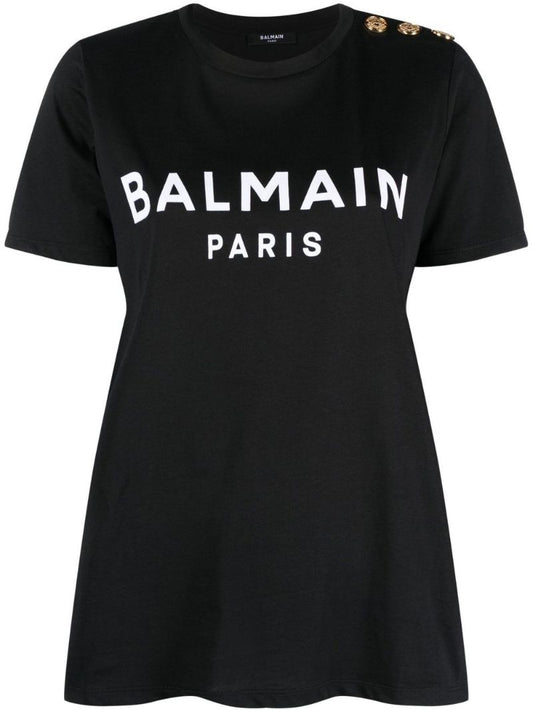 Black Logo Print T-shirt
