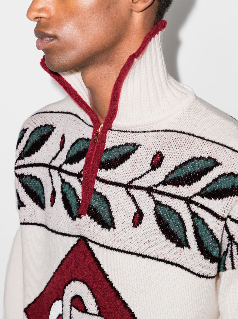 Diamond Intarsia Wool Sweater