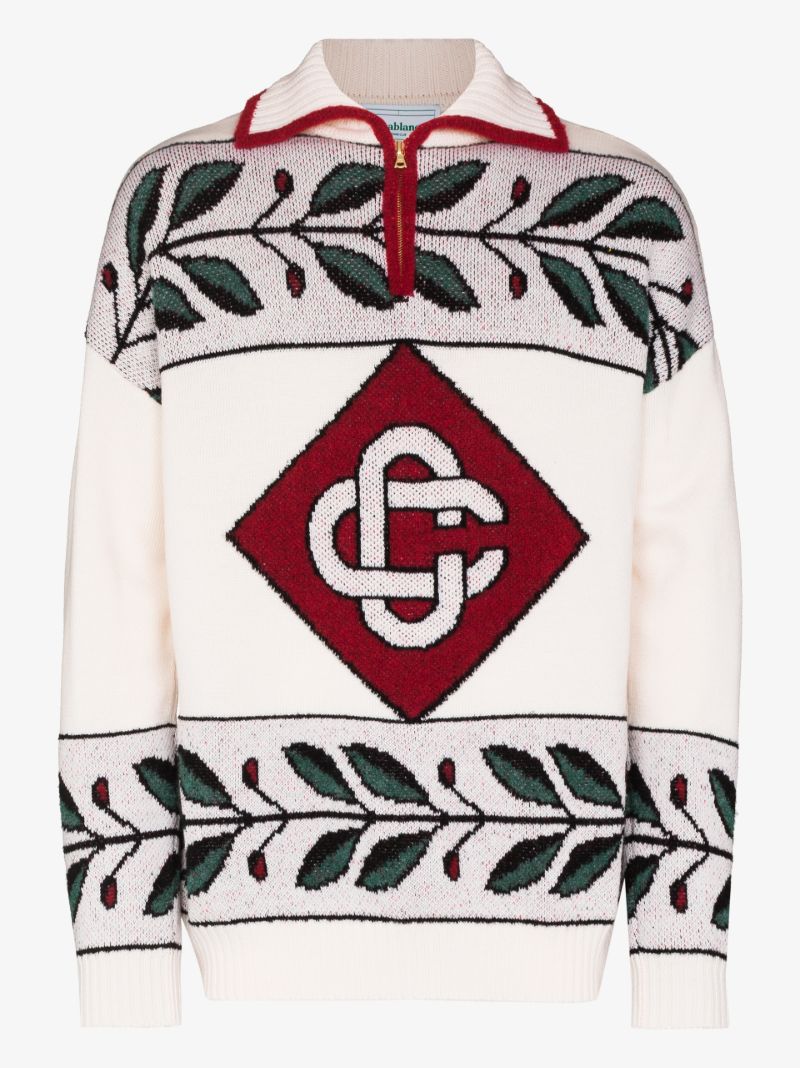 Diamond Intarsia Wool Sweater
