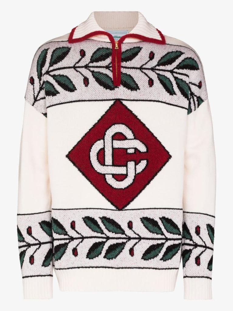 Diamond Intarsia Wool Sweater