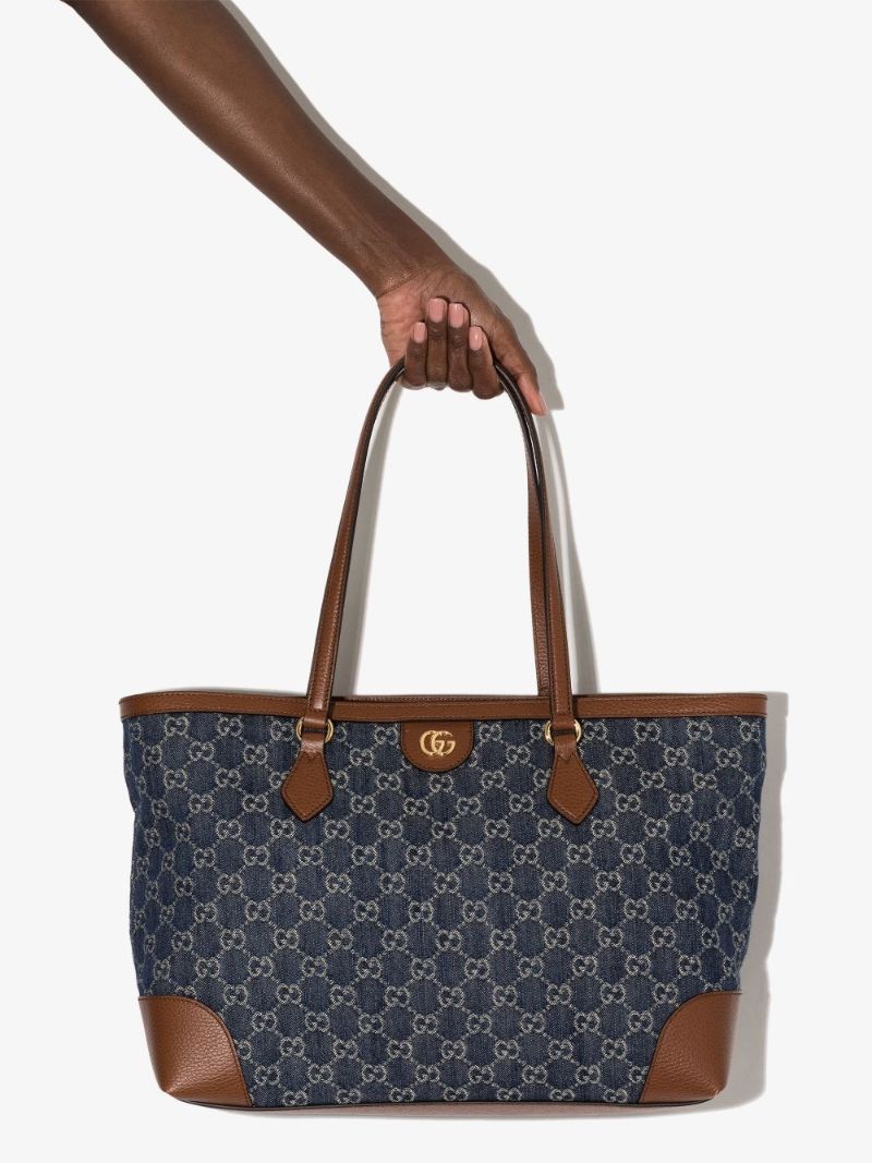 Blue Ophidia Gg Medium Tote Bag