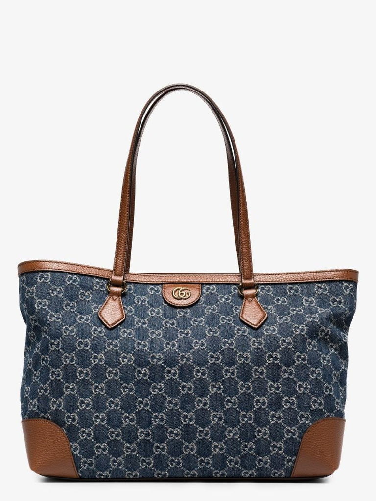 Blue Ophidia Gg Medium Tote Bag