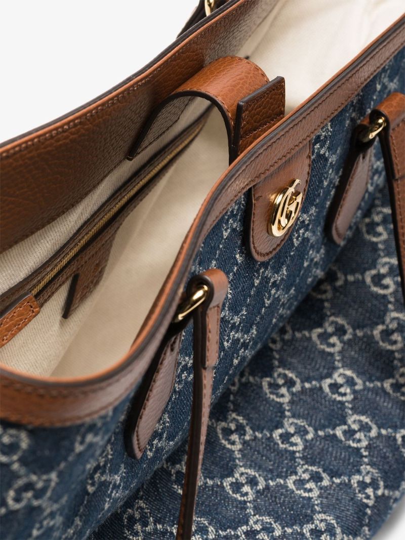Blue Ophidia Gg Medium Tote Bag