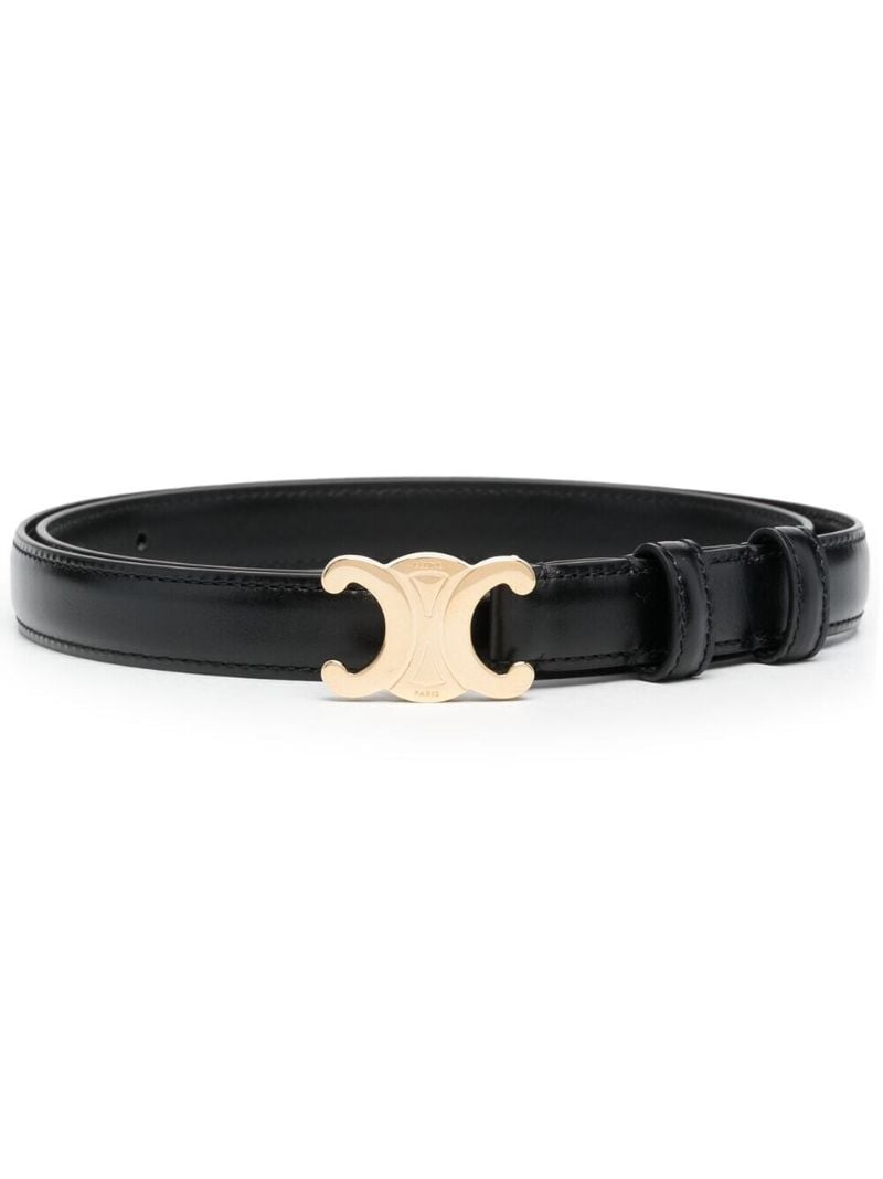 Black Triomphe Buckle Belt