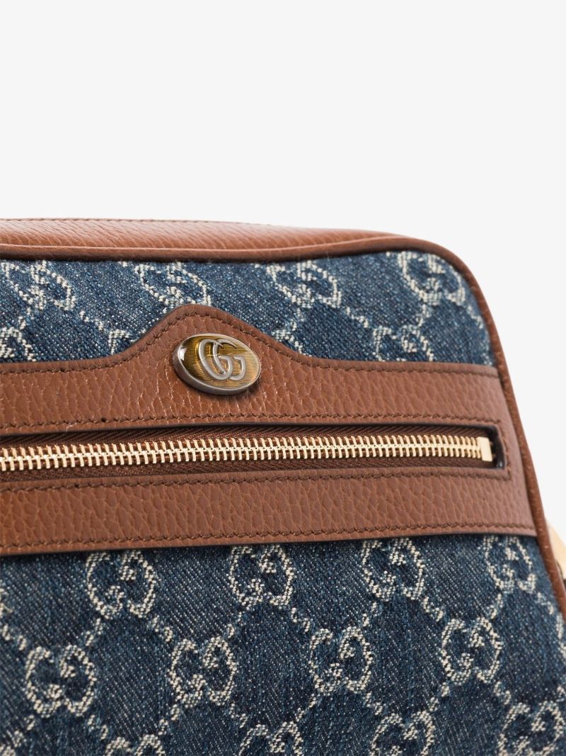 Blue Ophidia Gg Supreme Denim Cross Body Bag