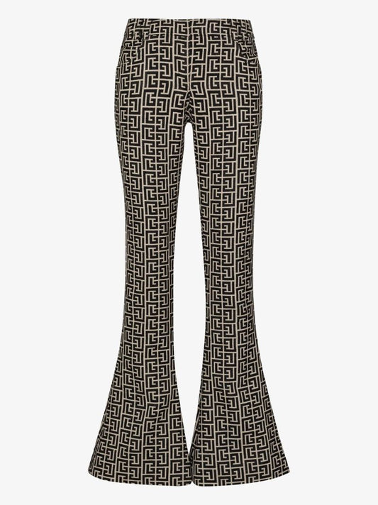 Monogram Boot Cut Trousers