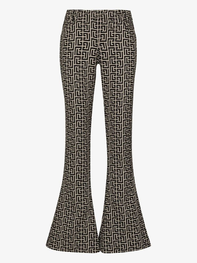 Monogram Boot Cut Trousers