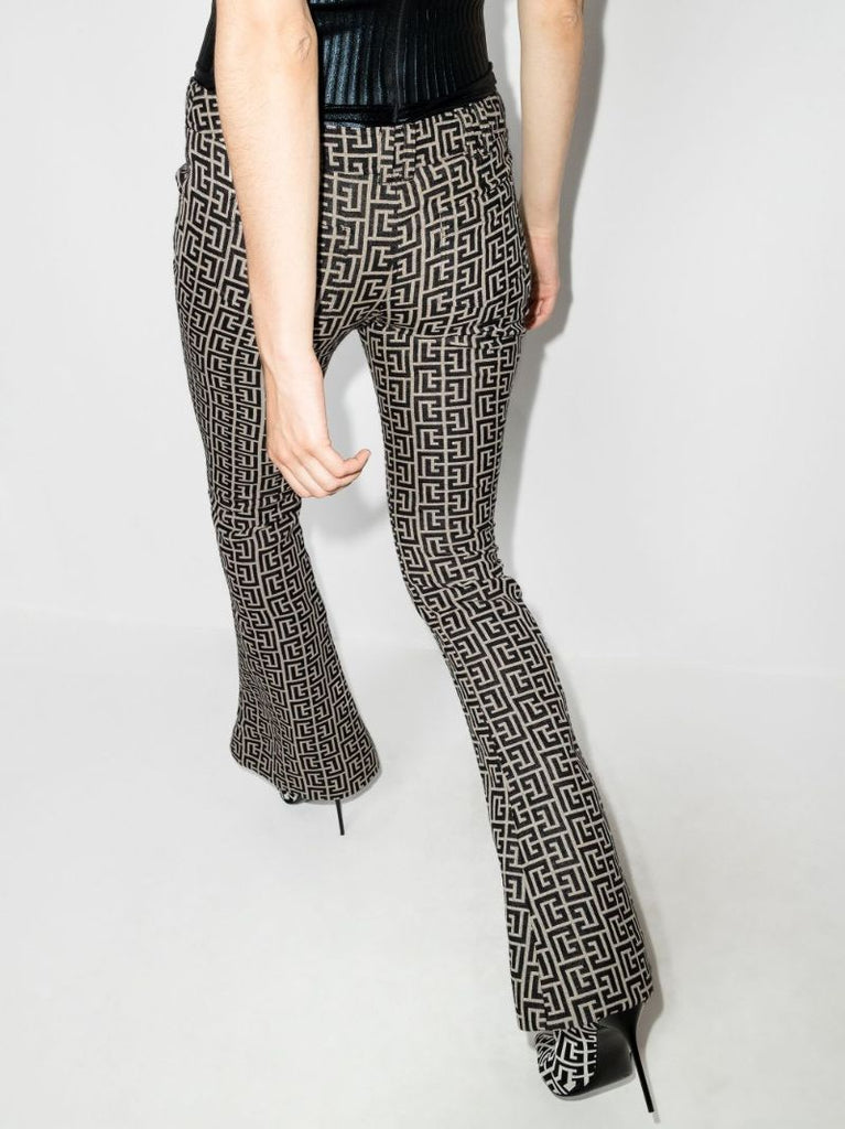 Monogram Boot Cut Trousers