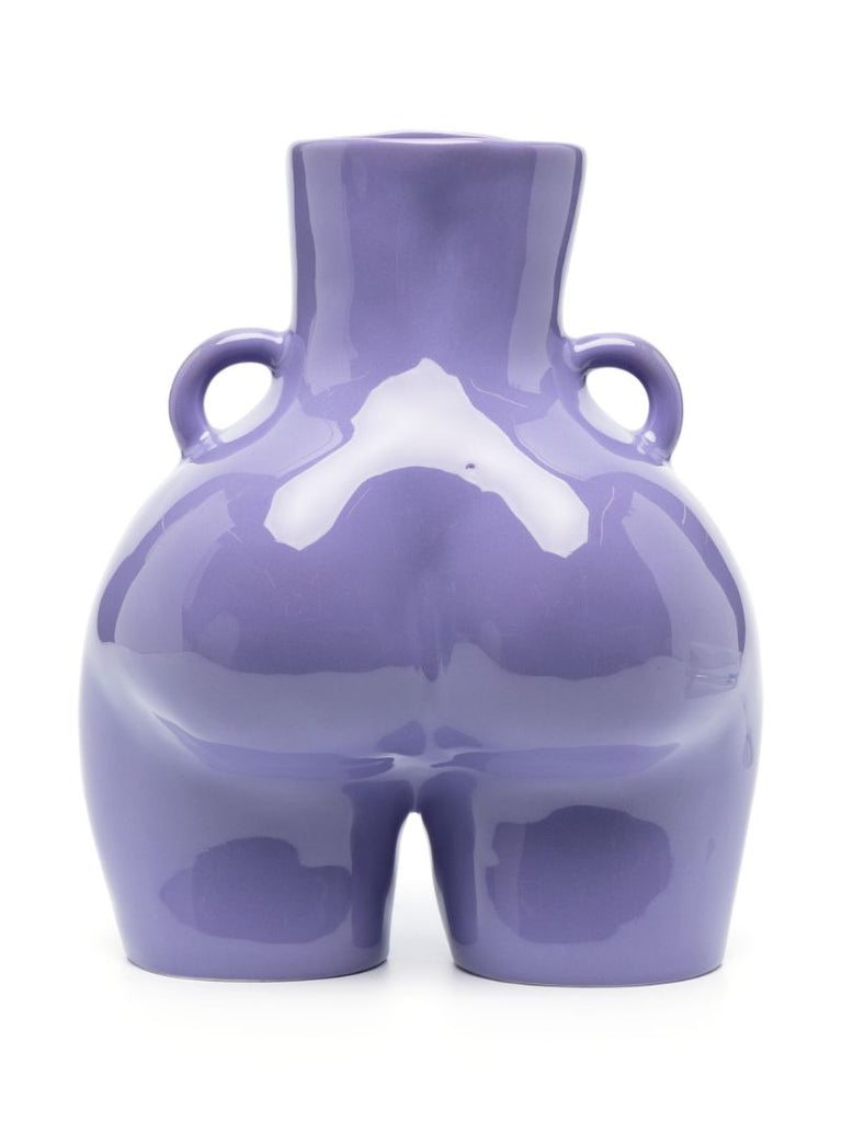 Purple Love Handles Earthenware Vase