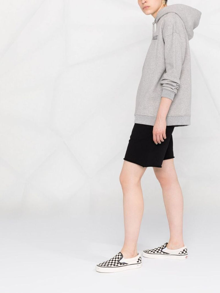 Grey Logo-embroidered Hoodie
