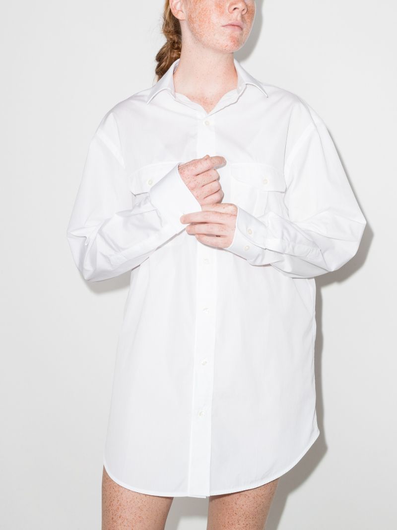 White Mini Shirt Dress