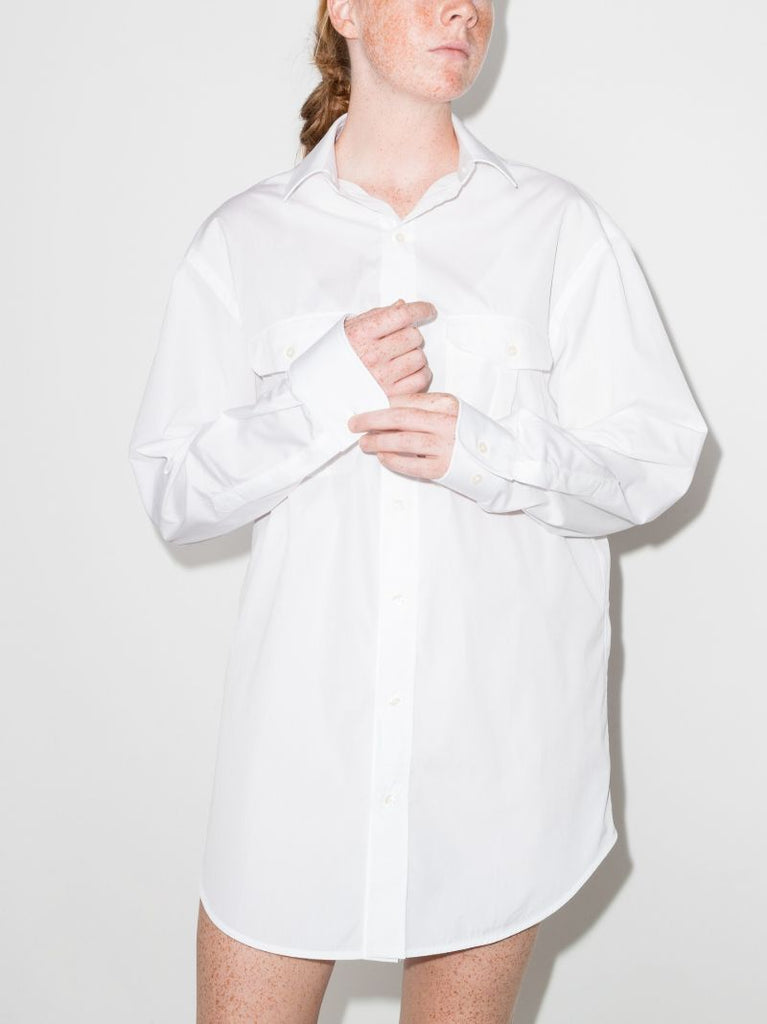White Mini Shirt Dress