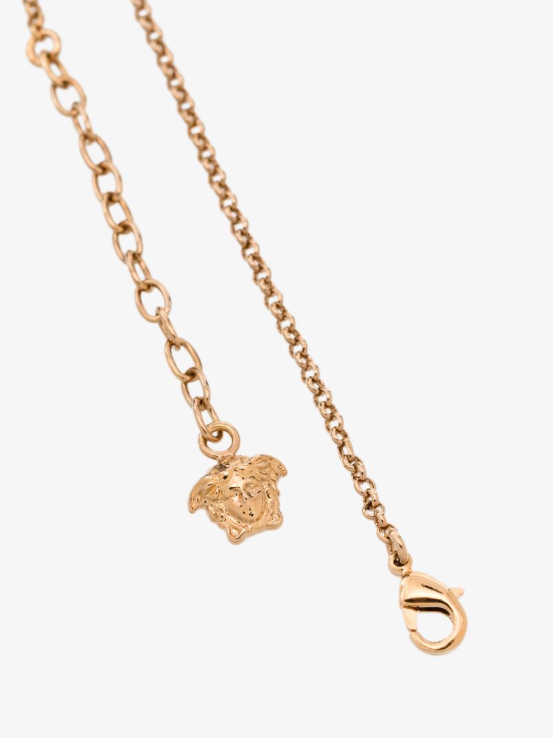 Gold Tone Medusa Chain Necklace