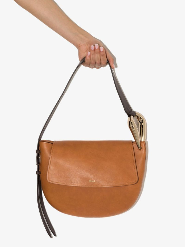 Brown Kiss Leather Shoulder Bag
