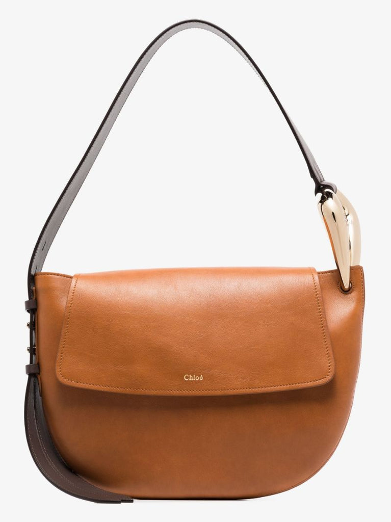 Brown Kiss Leather Shoulder Bag