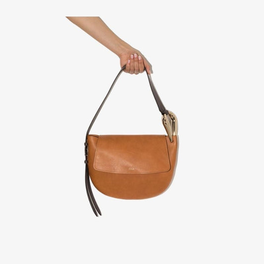 Brown Kiss Leather Shoulder Bag