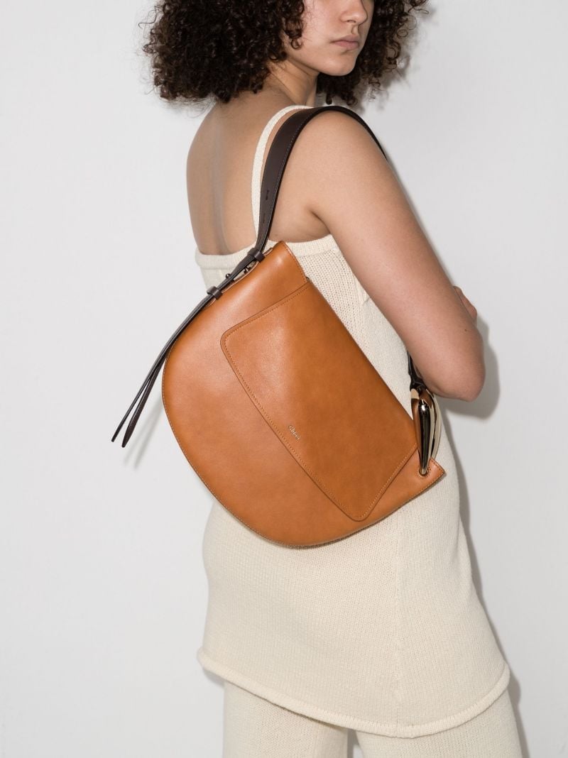 Brown Kiss Leather Shoulder Bag