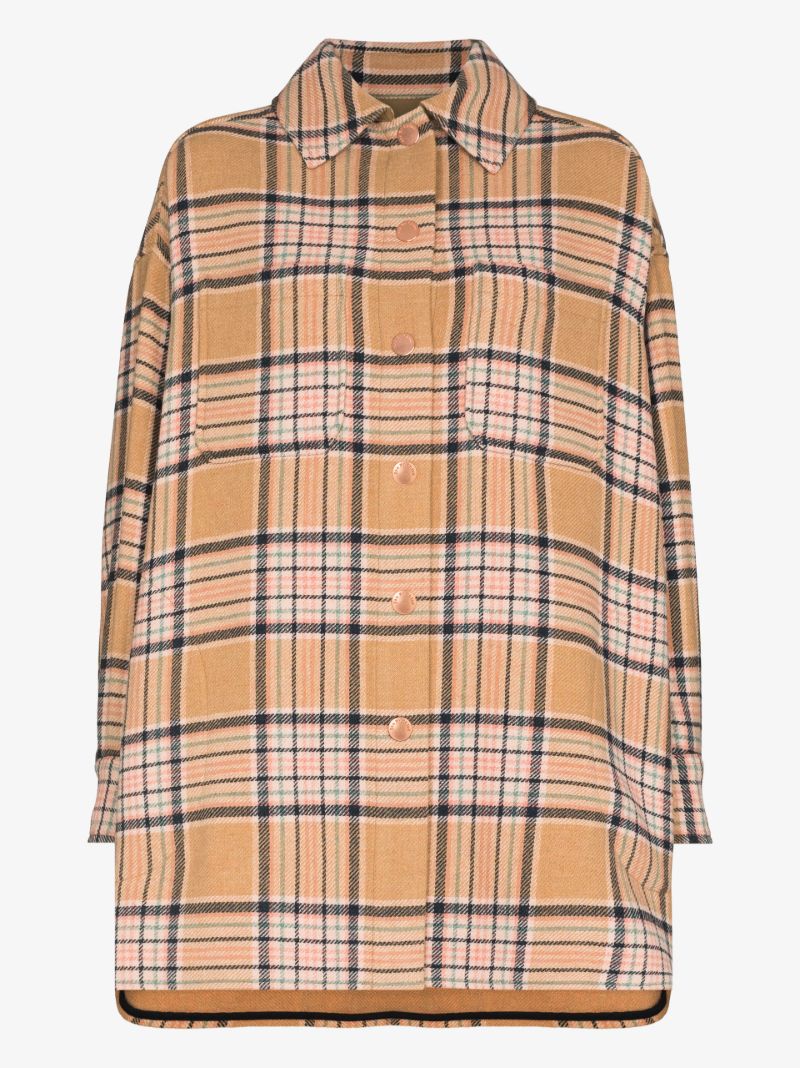 Oversized Checked Coat