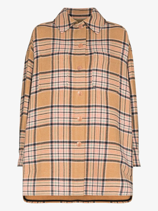 Oversized Checked Coat
